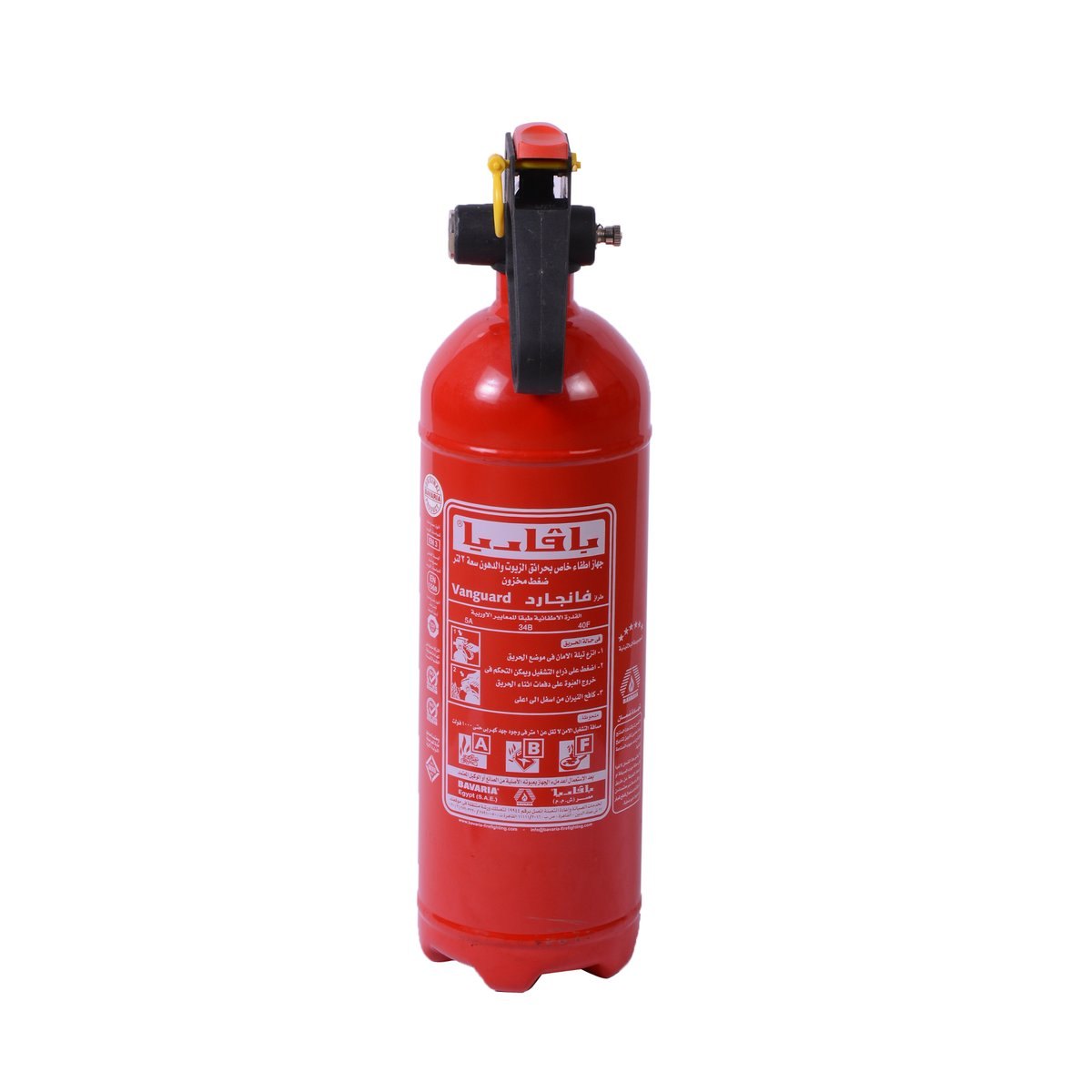 Bavaria Vanguard 2KG wet chemical kitchen extinguisher front view