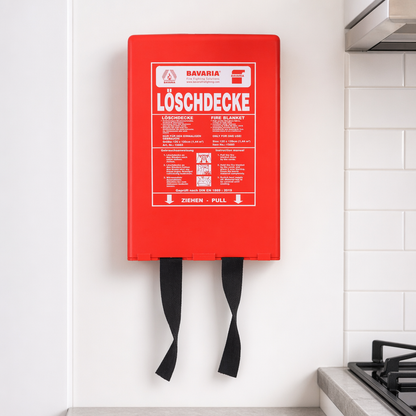 Fire blanket front packaging view