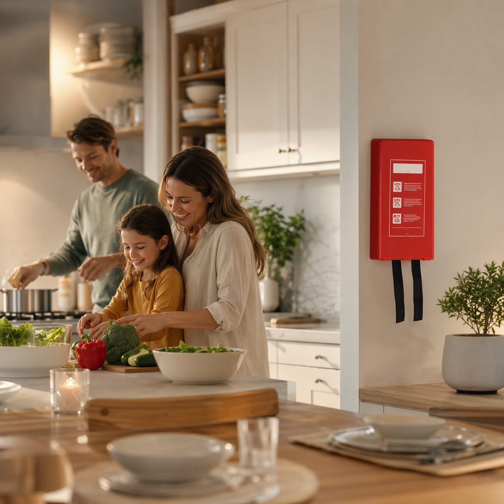 Fire blanket home safety offer graphic