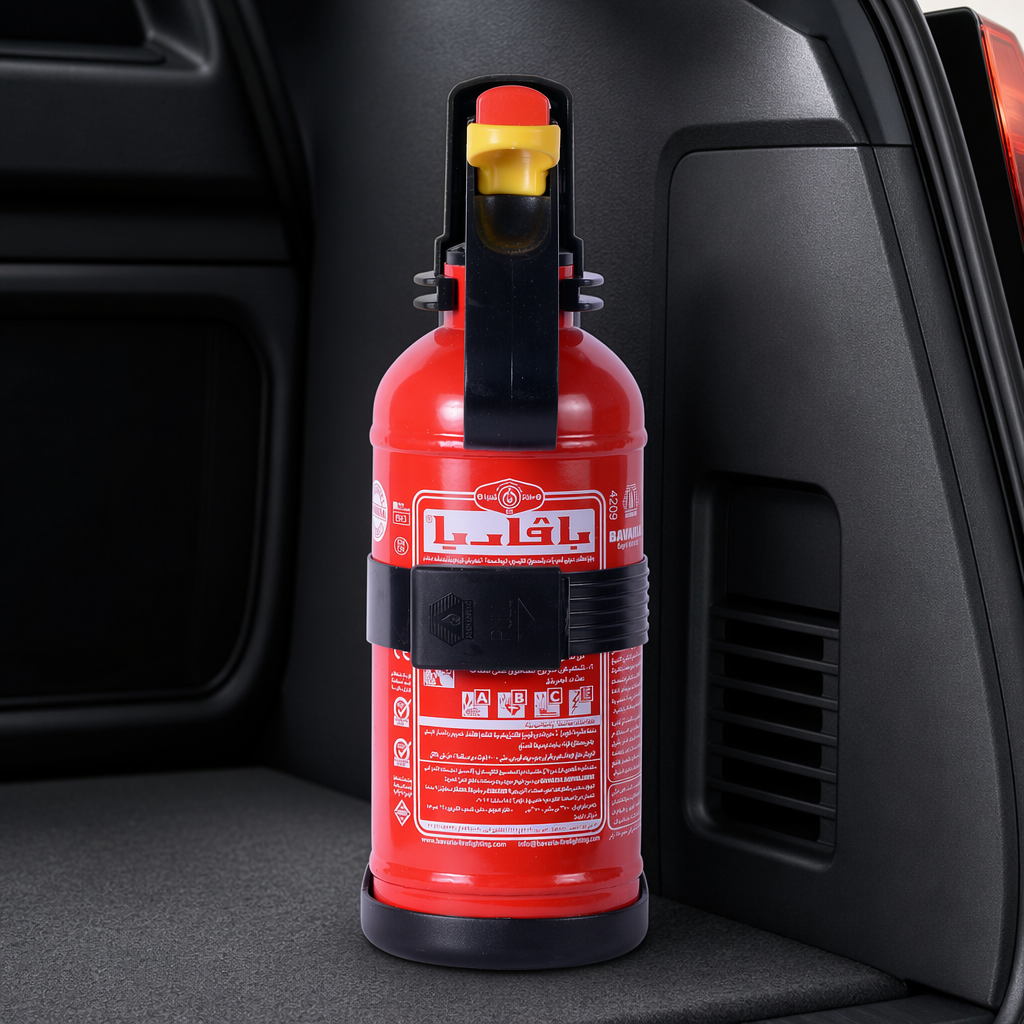 Bavaria Tigra 1KG car extinguisher angled view